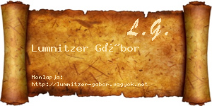 Lumnitzer Gábor névjegykártya